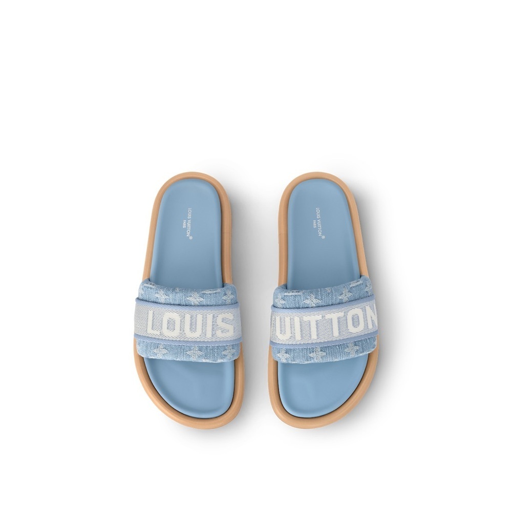 “Louis Vuitton Authentic LV By The Pool Bliss Comfort Mule, Size 38